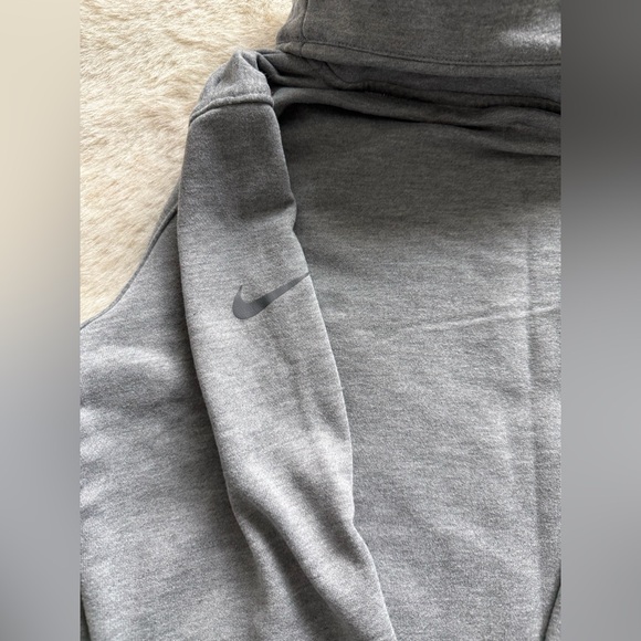 Nike Athletic Gray Dry Training Cowl Neck Sweatshirt - Picture 7 of 7